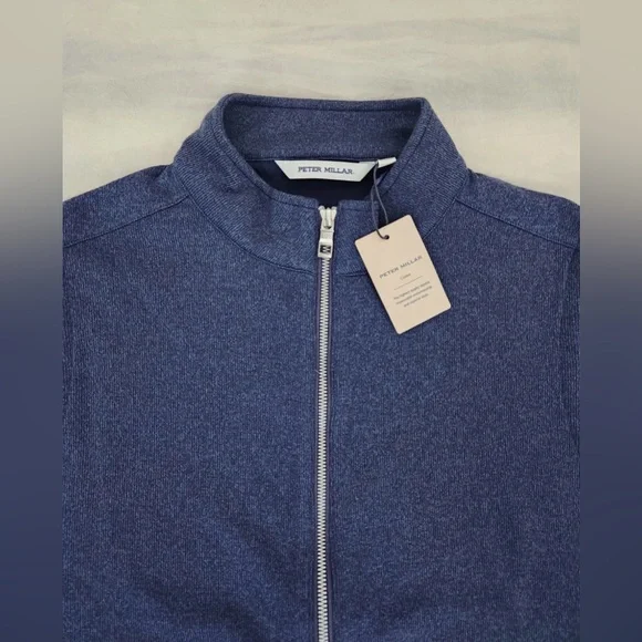 Peter Millar Crown Sweater Fleece Vest Navy Blue Size XL NWT